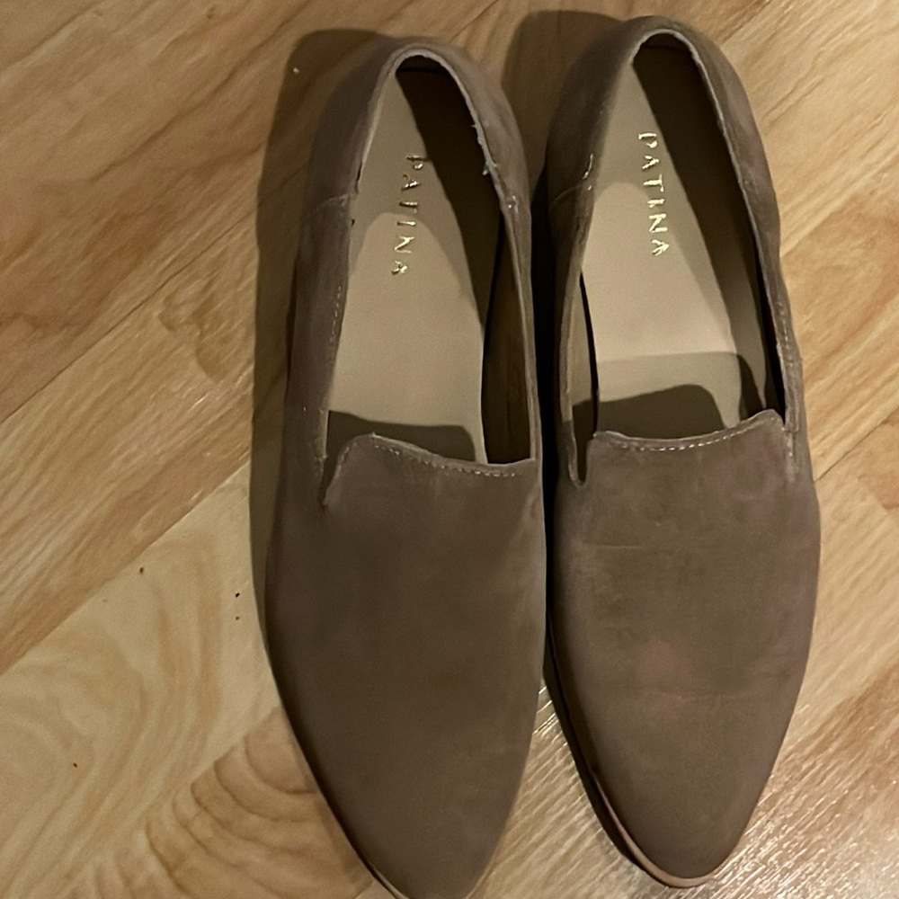Portland Leather Patina Pointed Suede Slip-On Flat